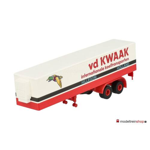 Brekina H0 2-assige trailer - vd Kwaak internationale koeltransporten - Modeltreinshop