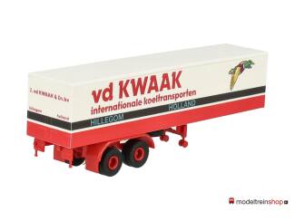 Brekina H0 2-assige trailer - vd Kwaak internationale koeltransporten - Modeltreinshop