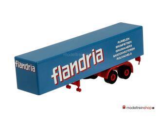 Brekina H0 2-assige trailer - Flandria - Modeltreinshop