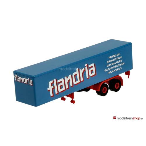 Brekina H0 2-assige trailer - Flandria - Modeltreinshop