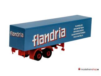 Brekina H0 2-assige trailer - Flandria - Modeltreinshop