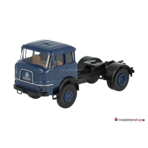 Brekina H0 Krupp Trailer transport truck donker blauw - Modeltreinshop