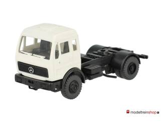 Brekina H0 Mercedes-Benz MB LS 1620 Trailer transport truck Wit - Modeltreinshop