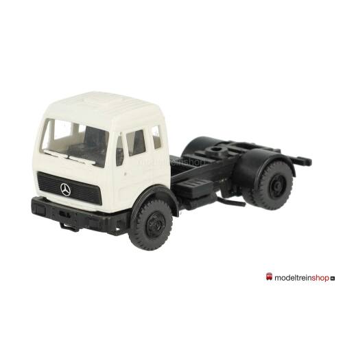 Brekina H0 Mercedes-Benz MB LS 1620 Trailer transport truck Wit - Modeltreinshop