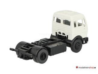 Brekina H0 Mercedes-Benz MB LS 1620 Trailer transport truck Wit - Modeltreinshop