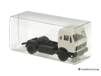 Brekina H0 Mercedes-Benz MB LS 1620 Trailer transport truck Wit - Modeltreinshop