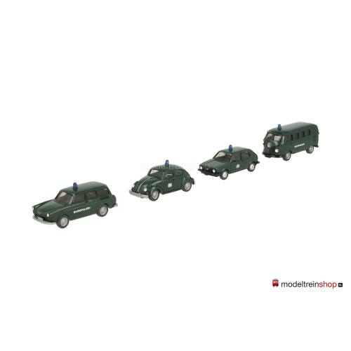 Wiking H0 252854 set van 4 auto's Bahnpolizei