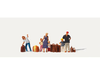 Merten H0 0212539 wachtende passagiers met koffers - Modeltreinshop