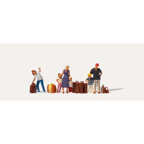 Merten H0 0212539 wachtende passagiers met koffers - Modeltreinshop
