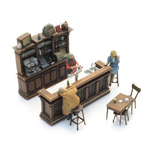 Artitec H0 387.692 Café-interieur met 3 figuren - Modeltreinshop