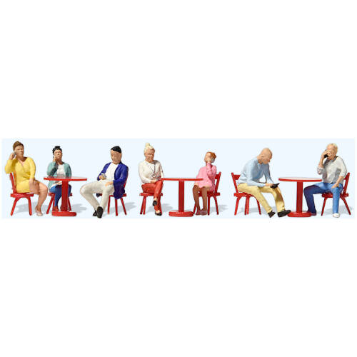 Preiser H0 10807 Wifi in het café - Modeltreinshop