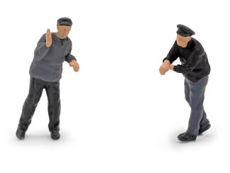 Busch H0 79700 Machinist en stoker van een locomotief - Modeltreinshop