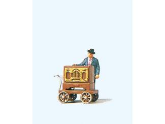 Preiser H0 29044 Man met draaiorgel - Modeltreinshop