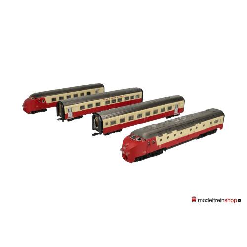 Marklin 3070 + 4070 TEE NS Treinstel met extra Tussenrijtuig Edelweiss - Modeltreinshop