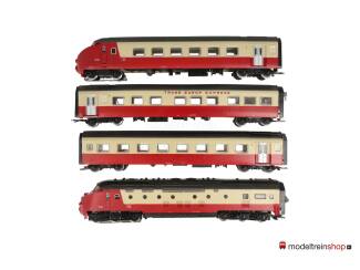 Marklin 3070 + 4070 TEE NS Treinstel met extra Tussenrijtuig Edelweiss - Modeltreinshop