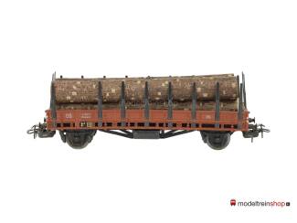 Marklin H0 313/2H Rongenwagen met houtstammen Rmms 33 van de DB - Modeltreinshop
