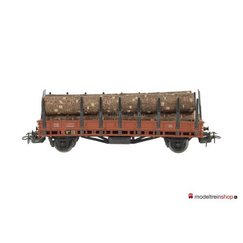 Marklin H0 313/2H Rongenwagen met houtstammen Rmms 33 van de DB - Modeltreinshop