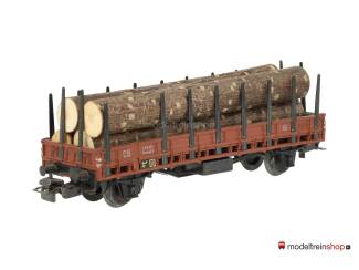 Marklin H0 313/2H Rongenwagen met houtstammen Rmms 33 van de DB - Modeltreinshop