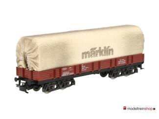 Marklin H0 4475 Lageboodwagen 4 assig met huif (stof) - Modeltreinshop