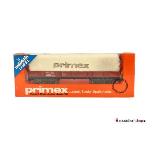 Marklin Primex H0 4554 V01platte wagen met huif (stof) Primex - Modeltreinshop