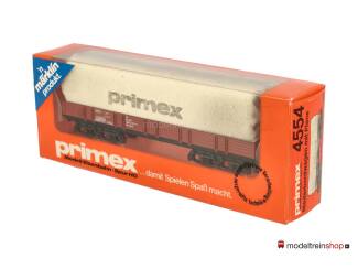 Marklin Primex H0 4554 V01platte wagen met huif (stof) Primex - Modeltreinshop