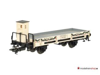 Marklin H0 48404 Lagenboord wagen beladen met een blauwe slee, de kerstman en twee rendieren. - Modeltreinshop