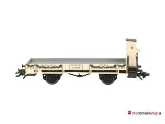 Marklin H0 48404 Lagenboord wagen beladen met een blauwe slee, de kerstman en twee rendieren. - Modeltreinshop
