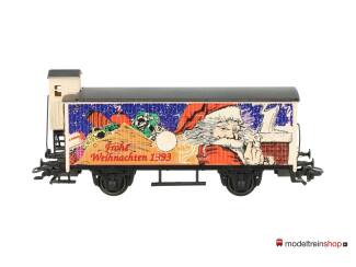 Marklin H0 31968 Gesloten goederenwagen met remhuisje Frohe Weihnachten 1993 Kerstwagen - Modeltreinshop