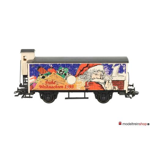 Marklin H0 31968 Gesloten goederenwagen met remhuisje Frohe Weihnachten 1993 Kerstwagen - Modeltreinshop