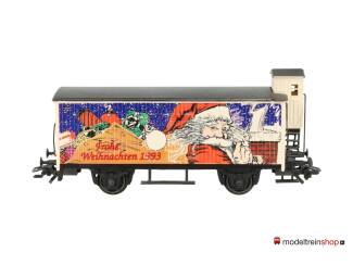 Marklin H0 31968 Gesloten goederenwagen met remhuisje Frohe Weihnachten 1993 Kerstwagen - Modeltreinshop