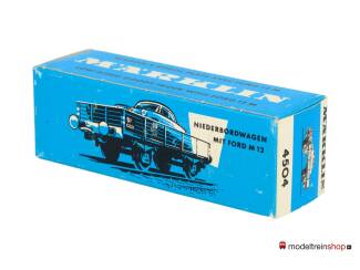Marklin H0 4504 V02 Lageboordwagen X 05 van de DB beladen met auto Ford Taunus 12 M - Modeltreinshop