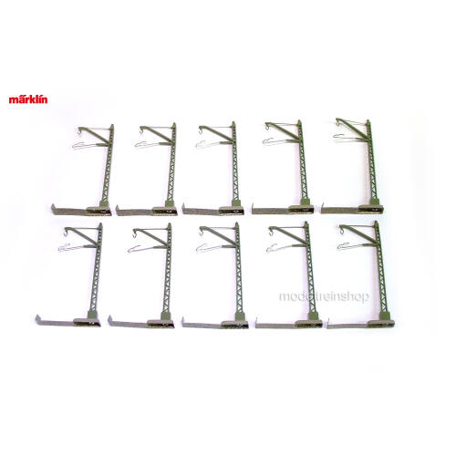 Marklin M rail H0 7009 V2 Aansluit Bovenleiding mast 10 stuks - Modeltreinshop