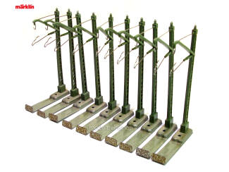 Marklin M rail H0 7009 V2 Aansluit Bovenleiding mast 10 stuks - Modeltreinshop