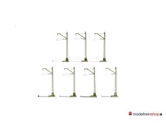 Marklin M rail H0 7009 V2 Aansluit Bovenleiding mast 7 stuks - Modeltreinshop
