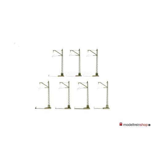 Marklin M rail H0 7009 V2 Aansluit Bovenleiding mast 7 stuks - Modeltreinshop