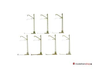 Marklin M rail H0 7009 V2 Aansluit Bovenleiding mast 7 stuks - Modeltreinshop