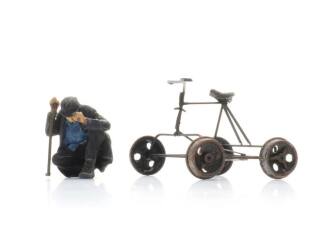 Artitec H0 387.608 Fiets draisine + figuur - Modeltreinshop