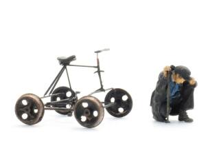 Artitec H0 387.608 Fiets draisine + figuur - Modeltreinshop