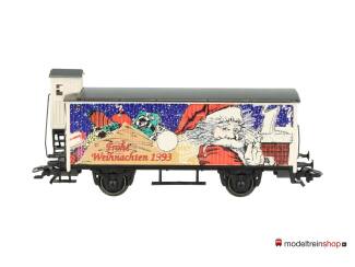 Marklin H0 31968 Gesloten goederenwagen met remhuisje Frohe Weihnachten 1993 Kerstwagen - Modeltreinshop
