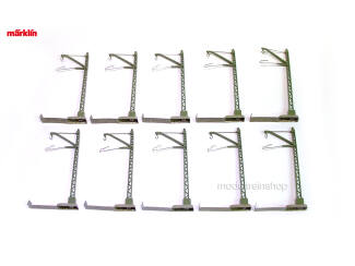 Marklin M rail H0 7009 V2 Aansluit Bovenleiding mast 10 stuks