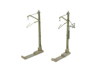 Marklin M rail H0 2x 7012 V1 Aansluitmast waarvan 1 met 7020 Rijdraadspanner - Modeltreinshop