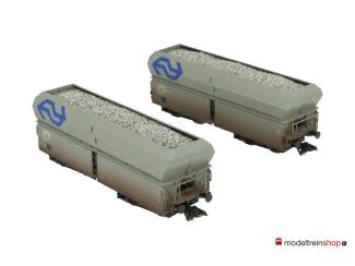 Marklin H0 46250 set van 2 onderlossers Kalkwagens van de NS - Modeltreinshop