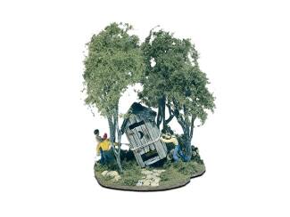 Woodland H0 M108 Buitentoilet - Mini-diorama - Modeltreinshop