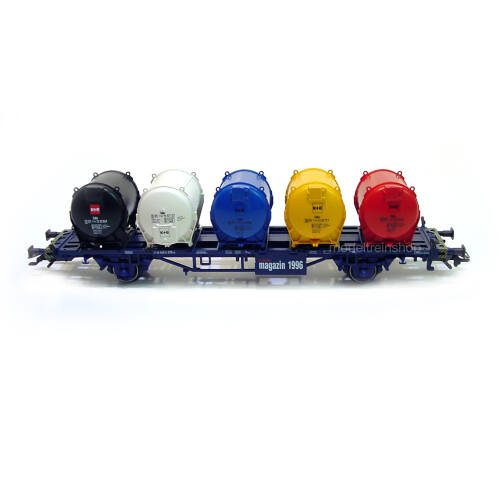 Marklin H0 47672 Containerdraagwagen Magazin 1996 Lgjs 573 van de DB - Modeltreinshop
