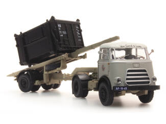 Artitec H0 487.011.02 DAF Trekker, Losser open laadkist zwart cab '59 van Gend & Loos - Modeltreinshop