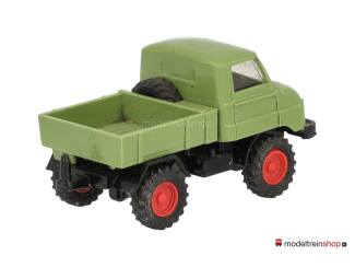 Wiking H0 Mercedes Benz unimog U411/U32 groen - Modeltreinshop