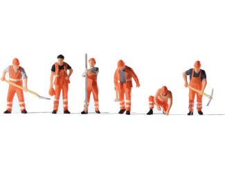 Preiser H0 10816 Spoorwegwerkers, tijdperk V / VI - Modeltreinshop
