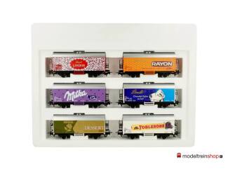 Marklin H0 4489 6-delige set Zwitsersze chocolade wagens Ichqrs van de SBB - Modeltreinshop